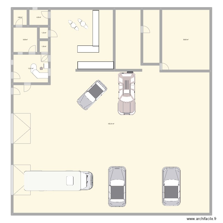 oral . Plan de 8 pièces et 522 m2