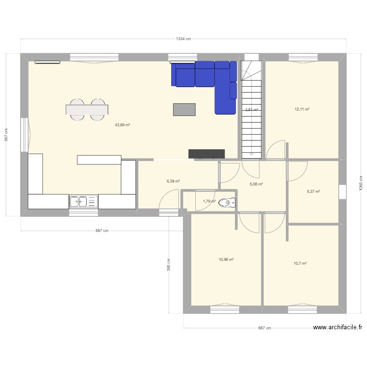 Futur ?. Plan de 9 pièces et 99 m2