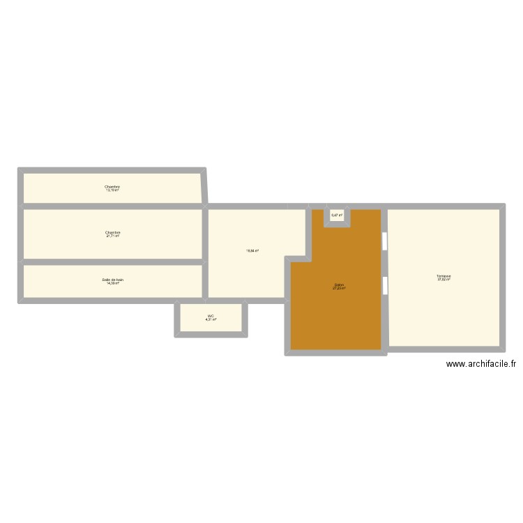 test. Plan de 8 pièces et 137 m2