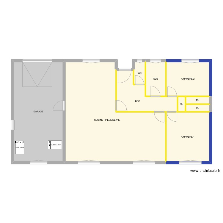 MEVEL Christine. Plan de 10 pièces et 122 m2