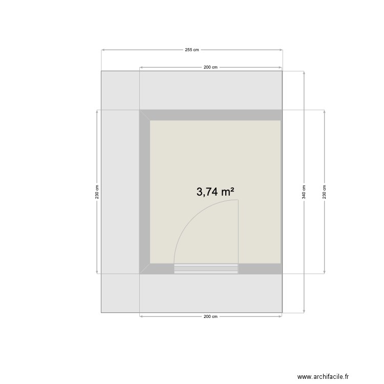 abris de jardin Lilas. Plan de 1 pièce et 4 m2