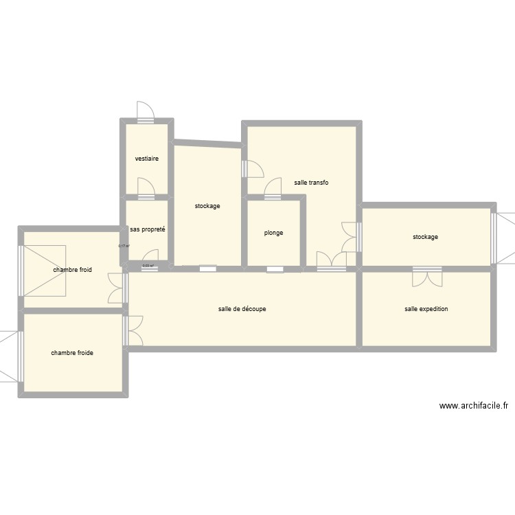 transfo. Plan de 12 pièces et 175 m2