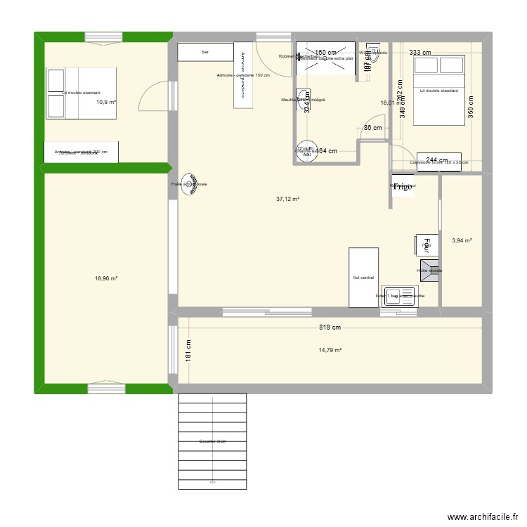 villa les lilas. Plan de 6 pièces et 102 m2