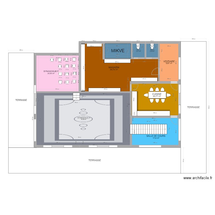 PLAN ZALMAN. Plan de 8 pièces et 178 m2