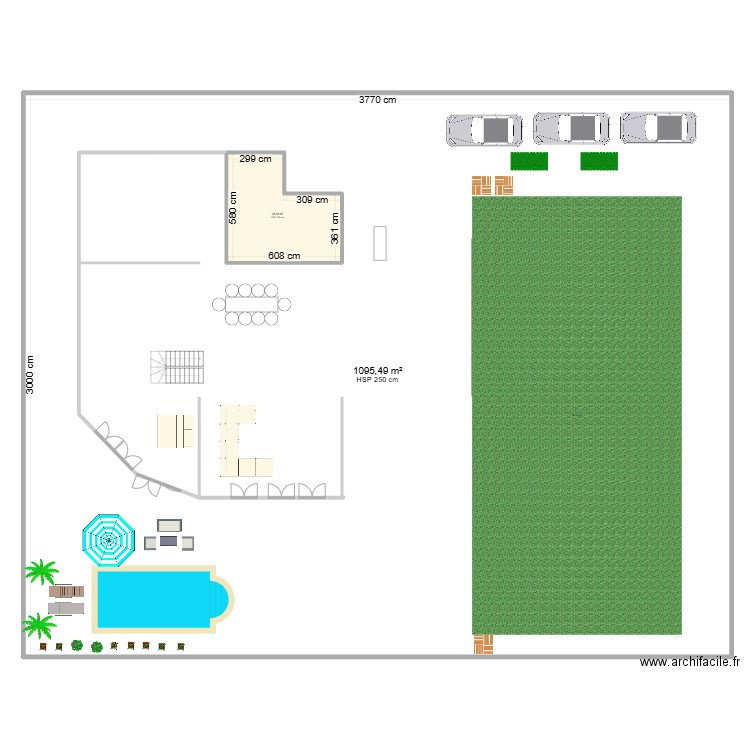 plan Emissan. Plan de 2 pièces et 1159 m2