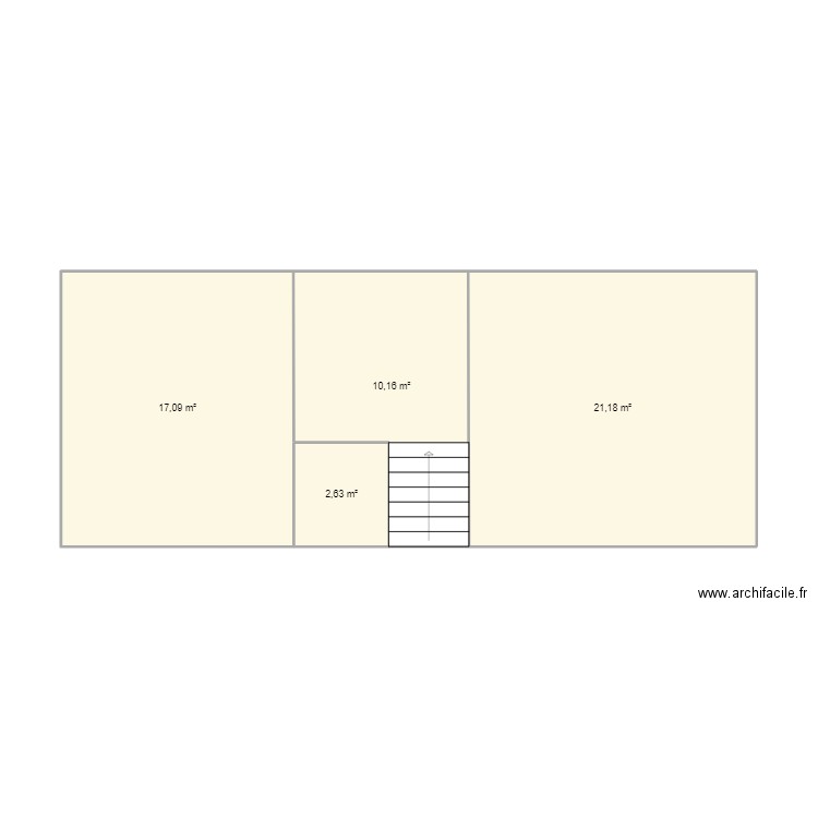 Chambre. Plan de 4 pièces et 51 m2