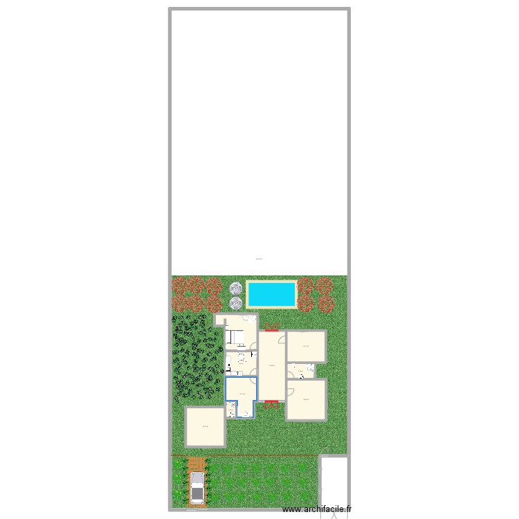 ma maison. Plan de 10 pièces et 1222 m2