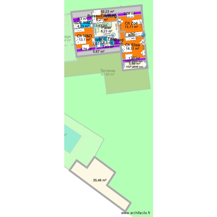 Comete Vision 3. Plan de 32 pièces et 506 m2