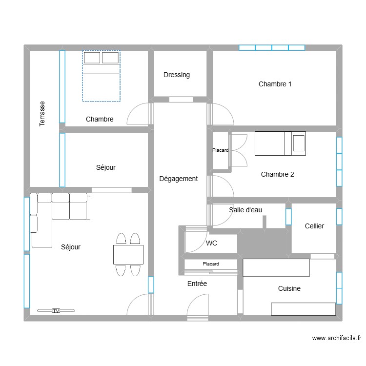 st julien en genevois 2. Plan de 14 pièces et 101 m2