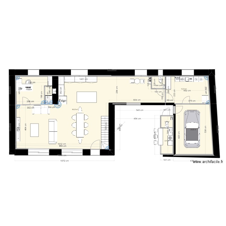 rdc2. Plan de 5 pièces et 131 m2