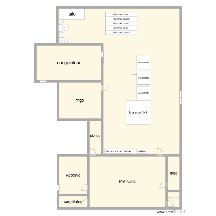 labo*. Plan de 9 pièces et 409 m2