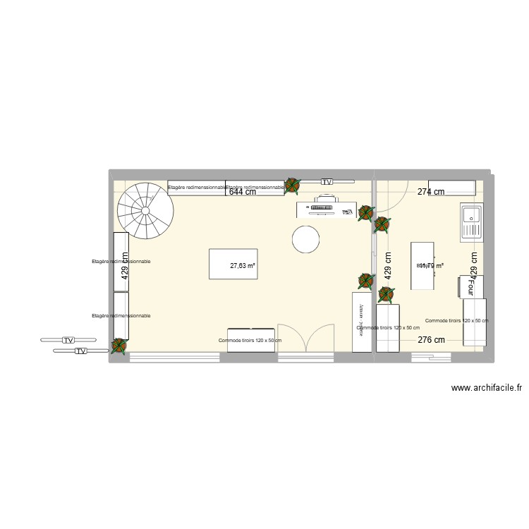 adoc page 70. Plan de 2 pièces et 39 m2