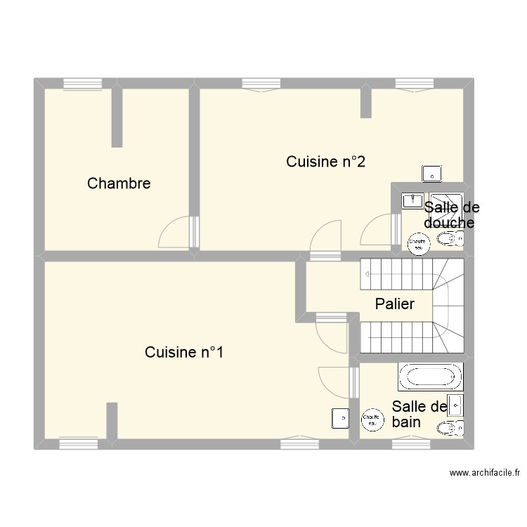 saint joseph 2 etager. Plan de 6 pièces et 90 m2