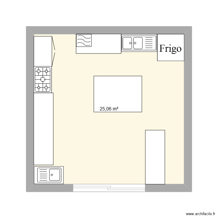 MARABOUT. Plan de 1 pièce et 25 m2