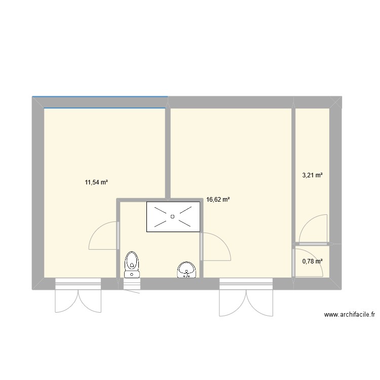 GARAGE B. Plan de 4 pièces et 32 m2