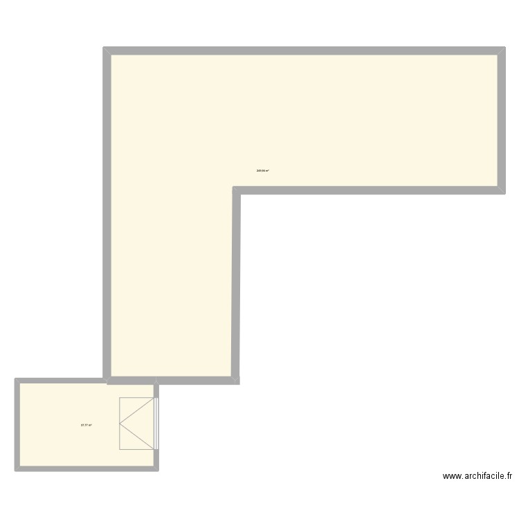 grande maison. Plan de 2 pièces et 288 m2