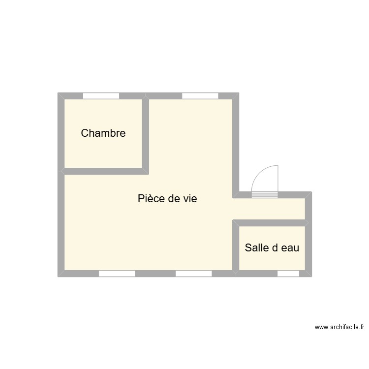 2501 LE QUER R+2. Plan de 3 pièces et 9 m2