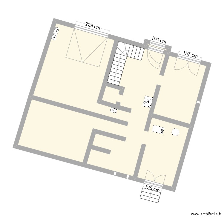 VI0106AI. Plan de 2 pièces et 82 m2