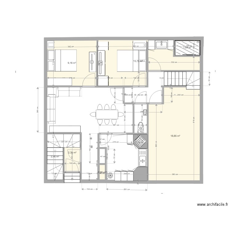 bled5. Plan de 7 pièces et 49 m2