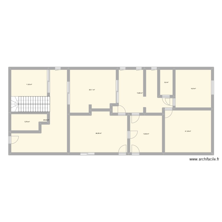 cournon'vet. Plan de 10 pièces et 163 m2