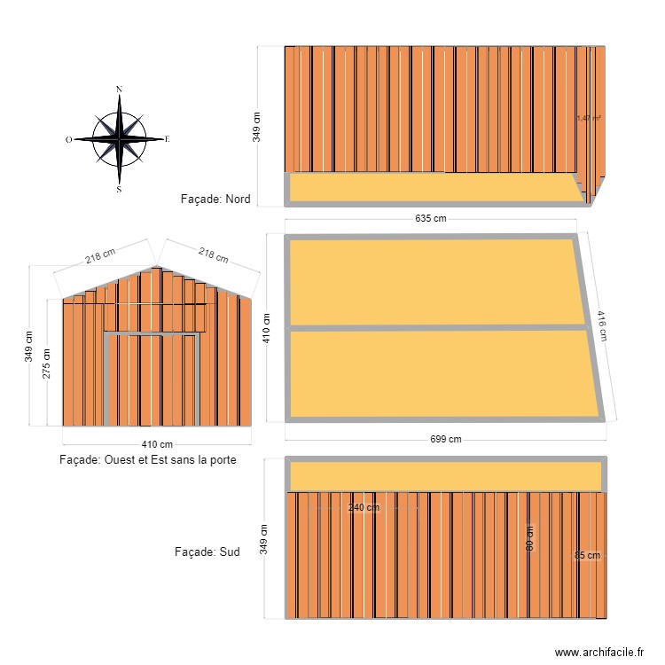 carcan 3. Plan de 9 pièces et 80 m2