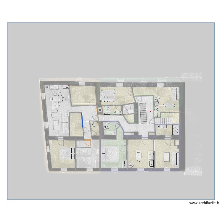 Loubet 2e étage 2025. Plan de 15 pièces et 113 m2