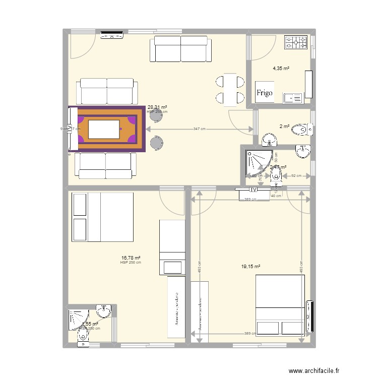 MA MAISON 3. Plan de 7 pièces et 75 m2