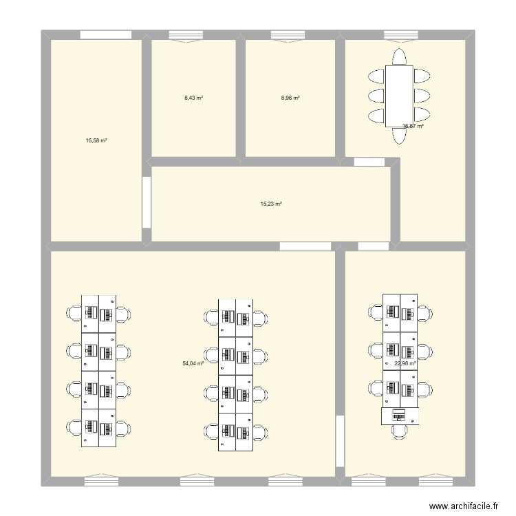 ATHENES. Plan de 7 pièces et 142 m2