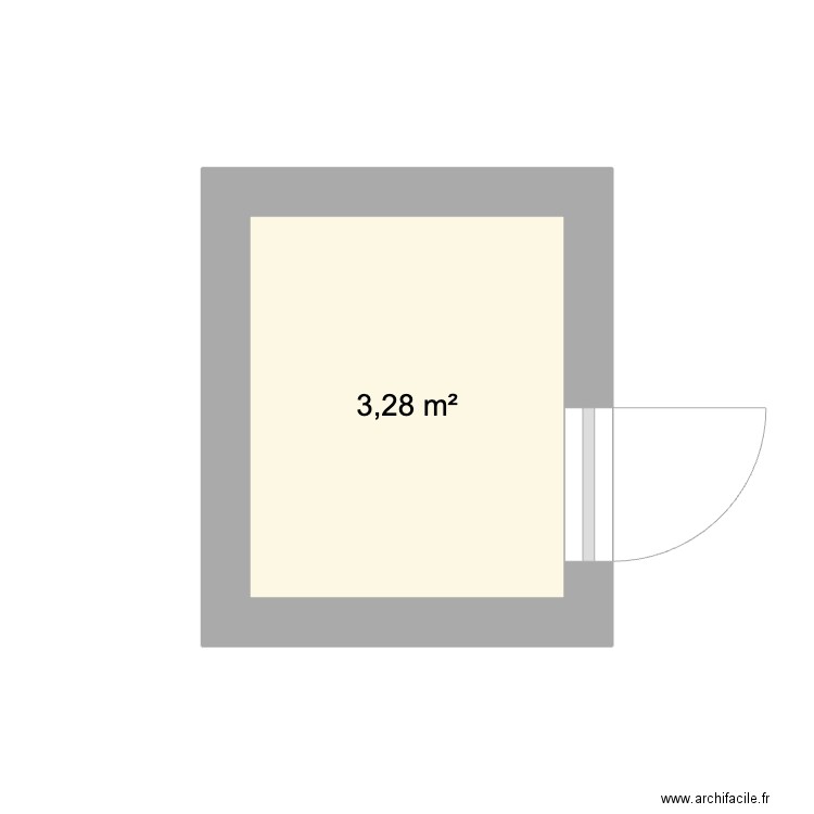 Cave. Plan de 1 pièce et 3 m2