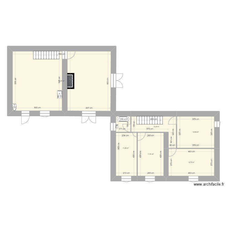 Réno_doeuil. Plan de 6 pièces et 113 m2