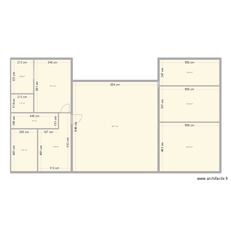 Plan maison Mons V1. Plan de 10 pièces et 186 m2