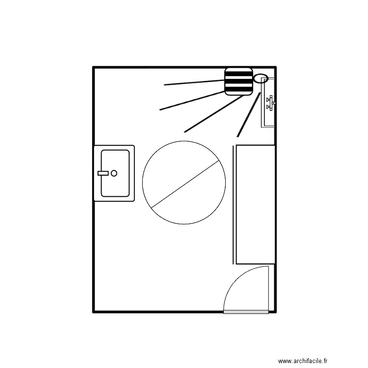 SALLE DE BAIN FRANCOIS Edith. Plan de 1 pièce et 14 m2