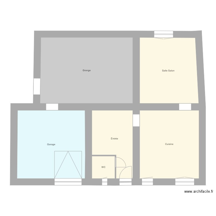 RdC Entrée Cuisine Salle Salon. Plan de 12 pièces et 196 m2