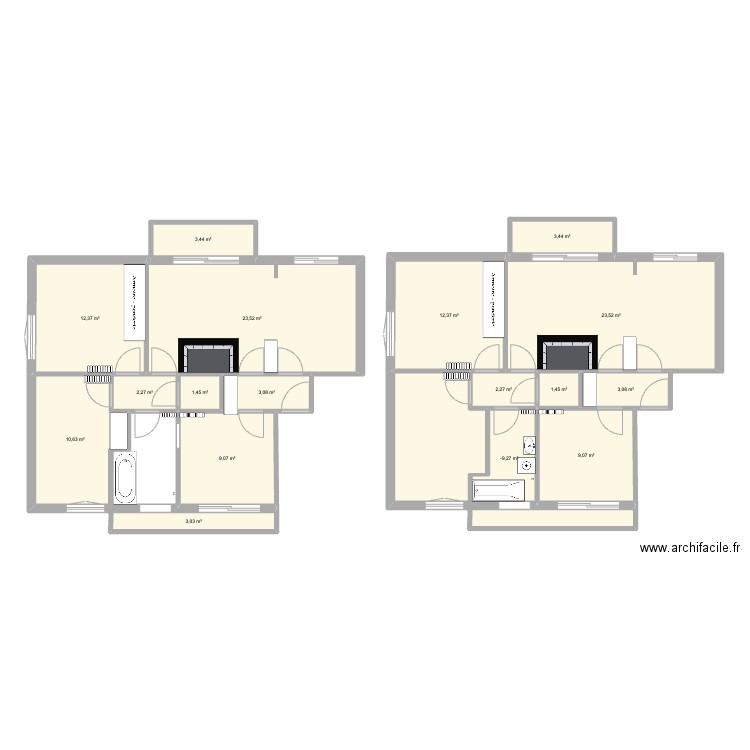 mulhouse. Plan de 17 pièces et 129 m2