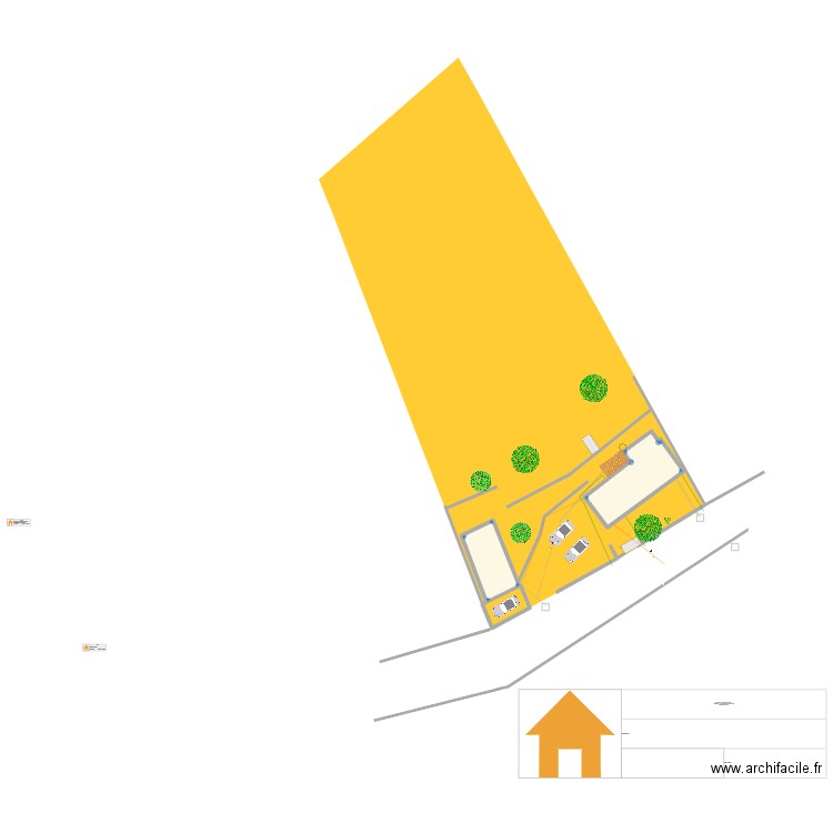 grange decazeville 79. Plan de 2 pièces et 128 m2