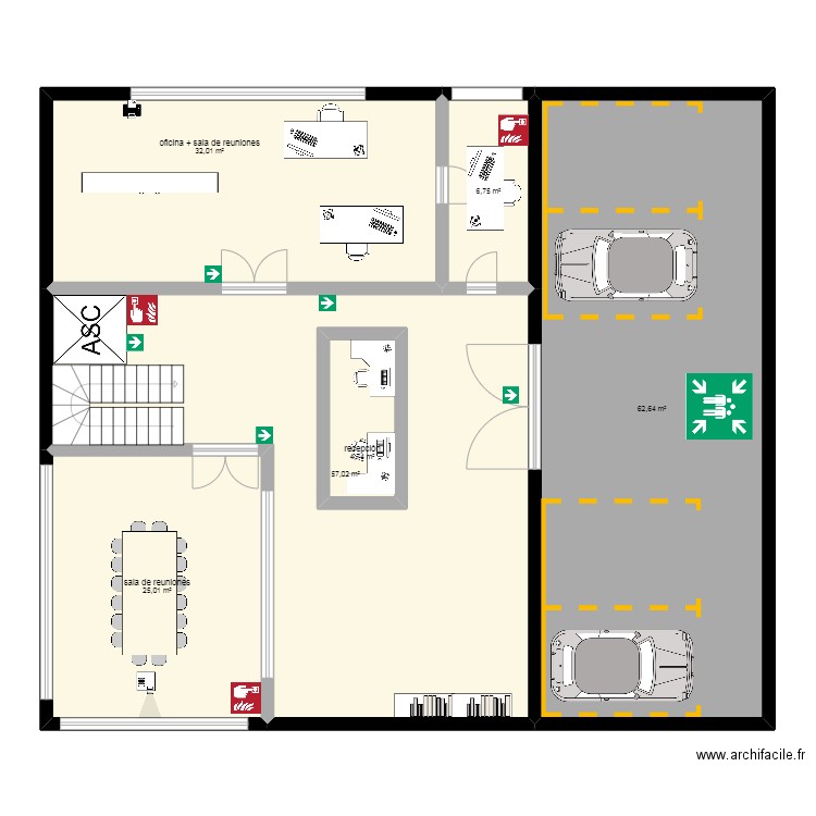 sellens plano planta baja. Plan de 6 pièces et 196 m2