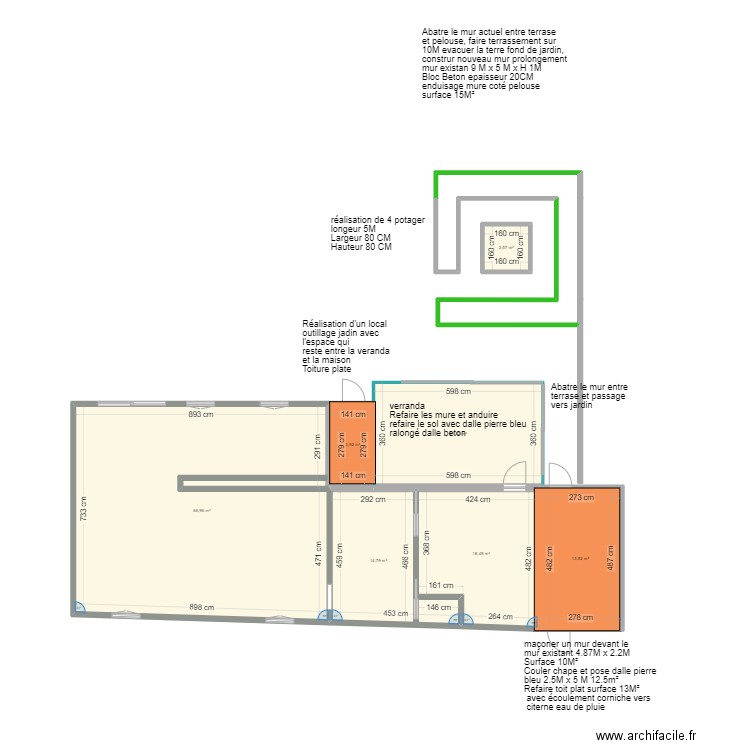 Maison veranda 2024. Plan de 7 pièces et 142 m2