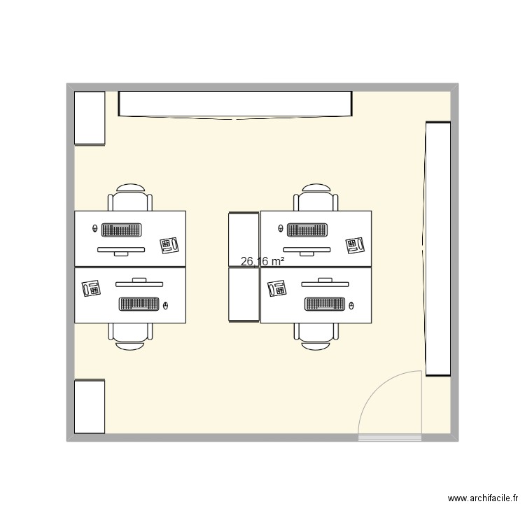 JURIDIQUE. Plan de 1 pièce et 26 m2