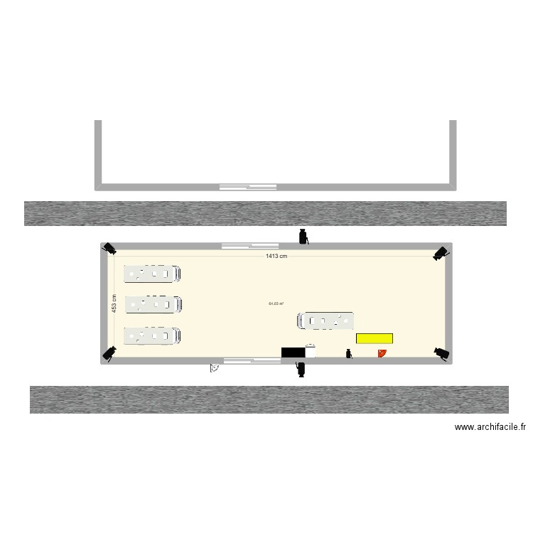 KORI TRANSPORT SITE 2. Plan de 1 pièce et 64 m2