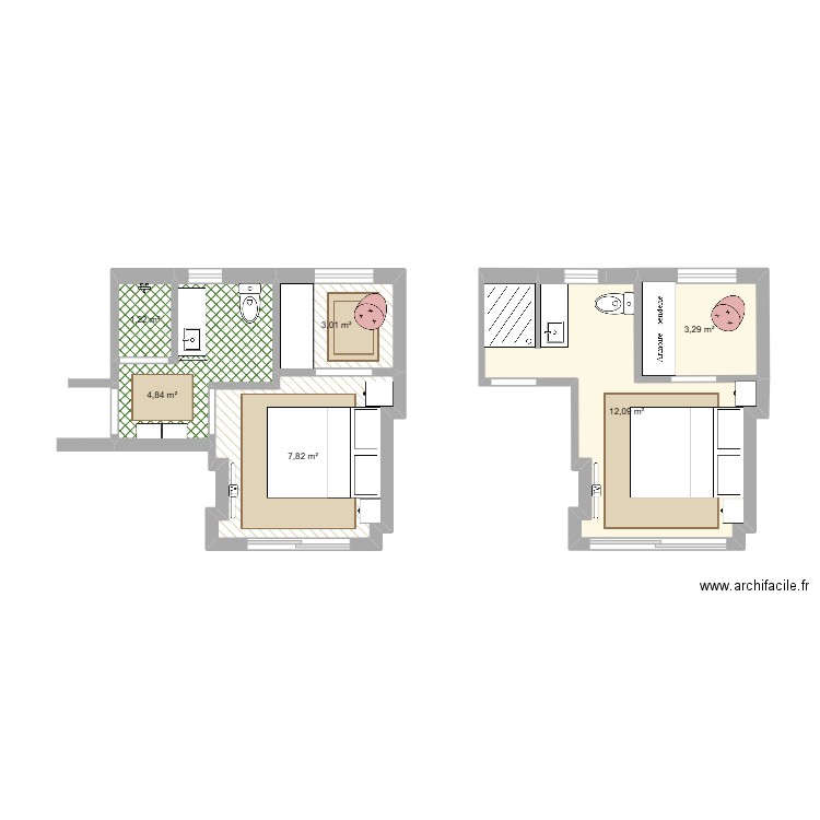 NEFTALI APPART. Plan de 6 pièces et 32 m2