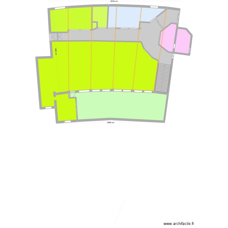 ACCUEIL NIV RC. Plan de 9 pièces et 499 m2