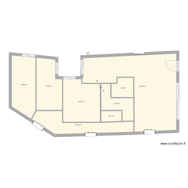 stsym bis. Plan de 8 pièces et 105 m2