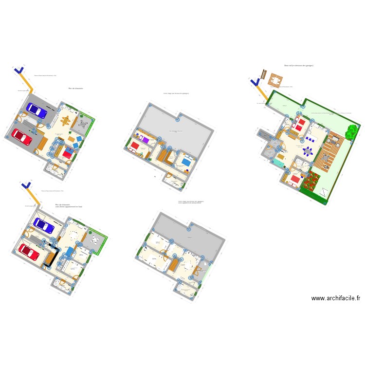 1er etage sur cadastre v3 25 Feb. Plan de 42 pièces et 757 m2