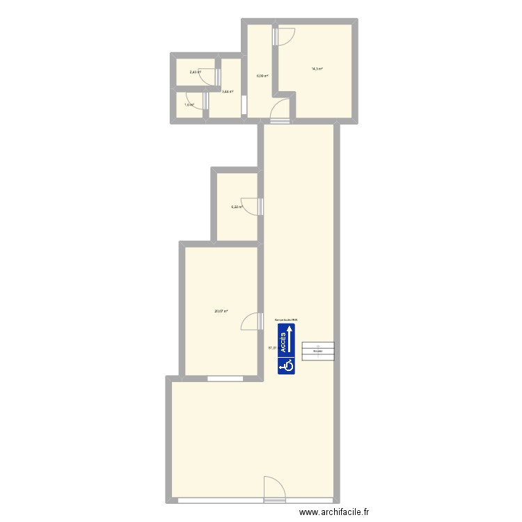 DA ZIA MARIA PLAN AVANT TRAVAUX 1.1. Plan de 8 pièces et 136 m2