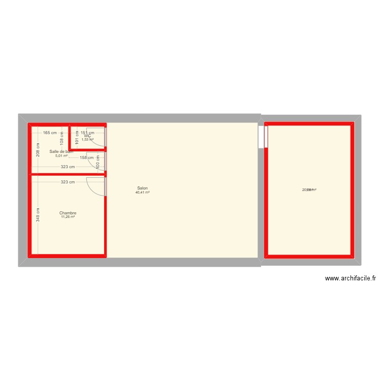 laspeyres. Plan de 6 pièces et 124 m2