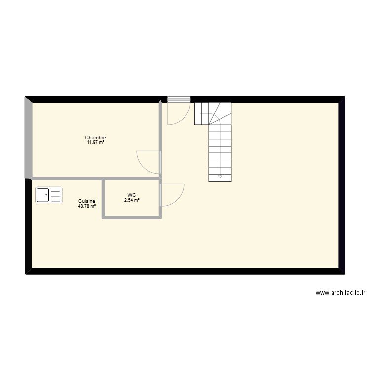 lima viera. Plan de 3 pièces et 63 m2