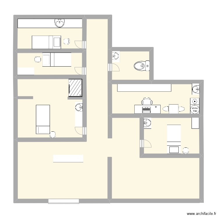 Yop. Plan de 7 pièces et 108 m2