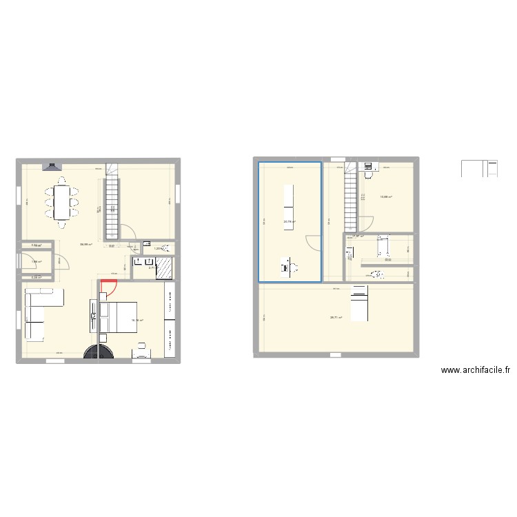 LouisP2. Plan de 11 pièces et 159 m2