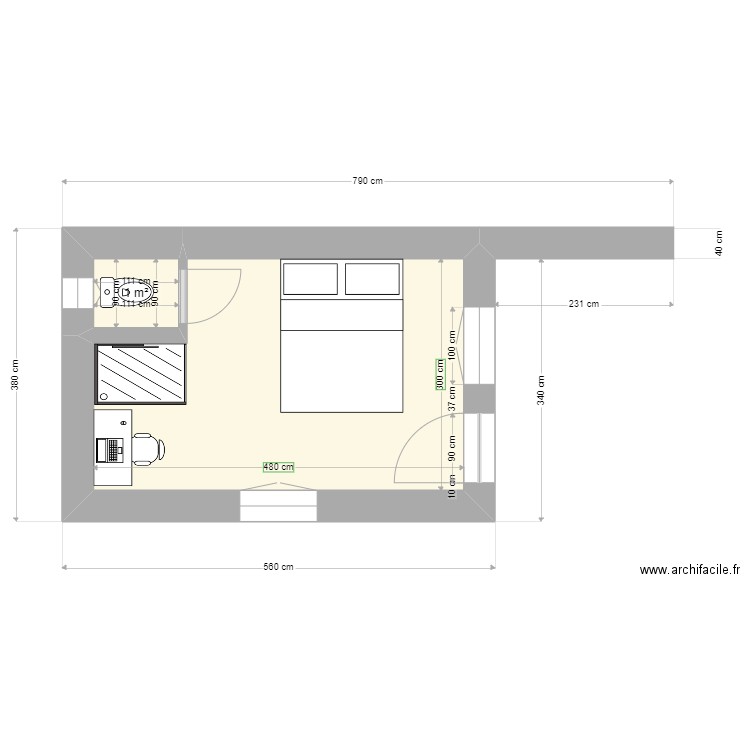 Cabane-spa. Plan de 0 pièce et 0 m2