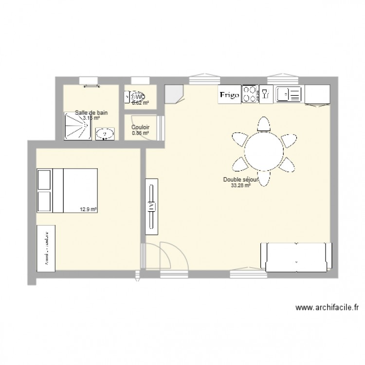 plan maison rez de chaussée. Plan de 0 pièce et 0 m2